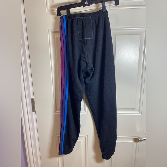 Aviator Nation Joggers with Pink and Blue Stripes - Picture 3 of 5